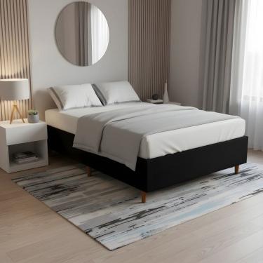 Imagem de Base Cama Box Solteiro Padrão 88x188x37 Cor Preto