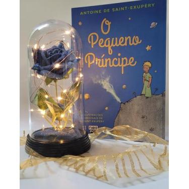 Imagem de Luminária A Rosa Encantada Brilhante Azul O Pequeno Príncipe - Amor Li