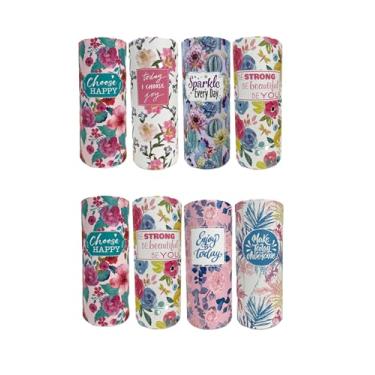 Imagem de Suporte de papel de 8 pacotes, lenços de papel para carro, 6 cores combinadas aleatoriamente em embalagens de 8 baldes, lenços faciais de 3 camadas, portátil para carro, casa e escritório