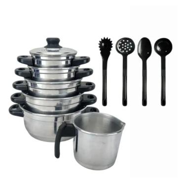 Imagem de Jogo De Panelas De Alumínio Extra Forte Kit Com 10 Peças