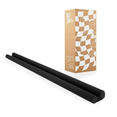 Imagem de Protetor Veda Porta Rolinho Antí Ruído e Insetos - Sofá na Caixa (Preto, 80cm)