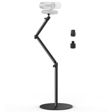 Imagem de Suporte de mesa com base redonda para câmera, suporte de celular flexível de alumínio para fotografia e monopé com parafuso de 1/10.2 cm 3/20.3 cm 5/20.3 cm para câmera DSLR, luz, webcam, transmissão