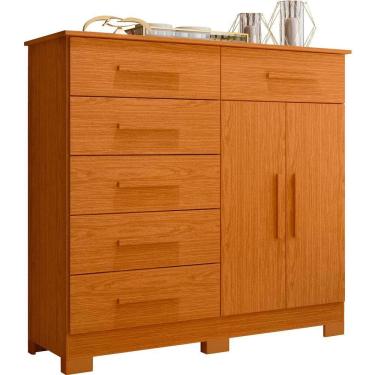Imagem de Cômoda Sapateira Mandarim 6 Gavetas 2 Portas Cinamomo