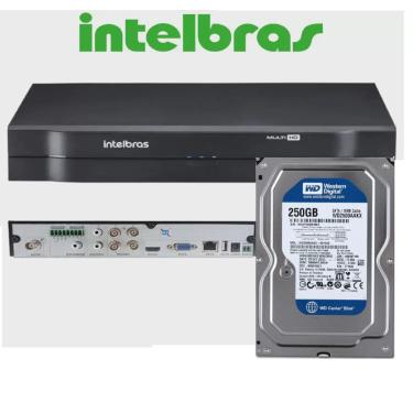 Imagem de Dvr gravador INTELBRAS 4 canais Full hd + hd 250GB