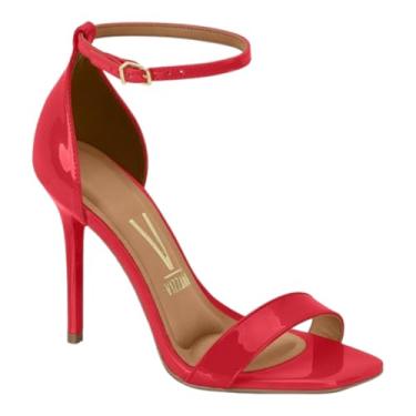 Imagem de Sandalia Feminina Vizzano 6504.100 Bico Quadrado Salto Fino Alto