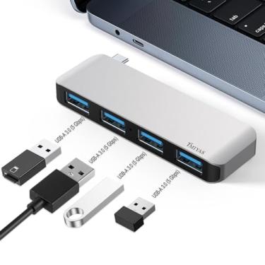 Imagem de Hub USB C, adaptador USB para laptops, 4 portas USBA para dispositivos tipo C