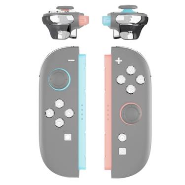 Imagem de eXtremeRate Conjunto completo de botões de substituição DIY para Joycon 2, teclas de direção ABXY personalizadas Dpad + - C Home Capture Release L R ZR ZL Botões de gatilho para controle Nintendo
