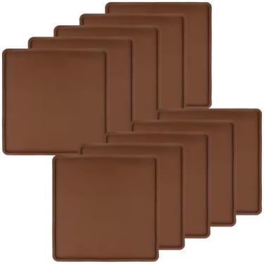 Imagem de SHEUTSAN Folhas desidratadoras de silicone, 33 x 33 cm, bandejas quadradas de secagem de alimentos para legumes e frutas, pacote com 10