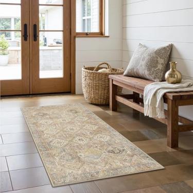 Imagem de Bavni Tapetes de área de 7,5 x 12,5 cm para sala de estar, lavável à máquina, antiderrapante, tapete vintage com estampa envelhecida de chenille, tapetes grandes e leves ultrafinos para quarto, sala