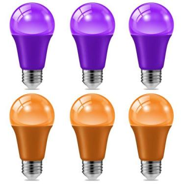 Imagem de Lâmpada Haraqi 9W 120V E26 Base Roxa Laranja LED