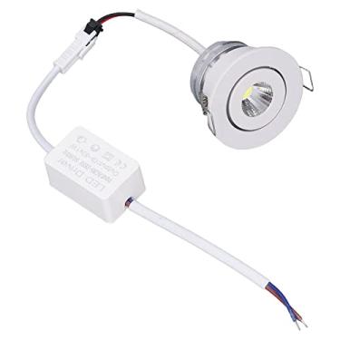 Imagem de LED Light Embutido, ângulo Ajustável Mini Teto de Alumínio Branco, Luz Macia Com Dissipação de Calor Estável para Tetos Internos, Armários, Varanda (Luz branca quente 3000k)