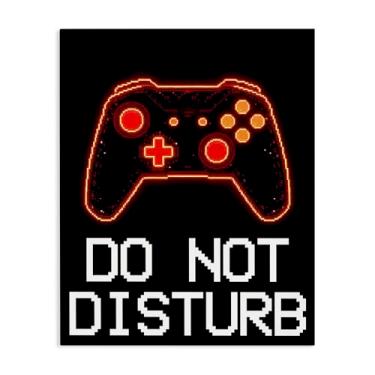 Imagem de Stupell Industries Do Not Disturb Neon Control Canvas Wall Art, design por Kim Allen, 20 x 16