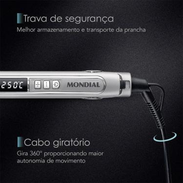 Imagem de Prancha de Cabelo P02 Ultra Liss Pro Mondial Preto Bivolt