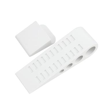 Imagem de New General Batentes de porta - cunha com suporte de armazenamento - branco - pacote com 3