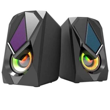 Imagem de Caixa De Som Portatil Led Usb P2