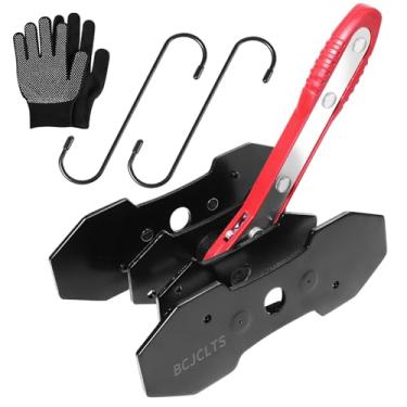 Imagem de BCJCLTS Ferramentas de freio, ferramenta de compressão de pinça de freio, ferramenta de pinça de freio, ferramenta de compressor de pistão de pinça com 2 ganchos de pinça pesados, reparo de freio a