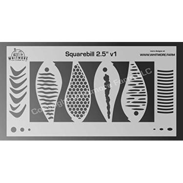 Imagem de Whitmore Farm LLC Estêncil para aerógrafo Squarebill Fishing Lure #1-2,5 polegadas (Mylar, 7,5 mil)