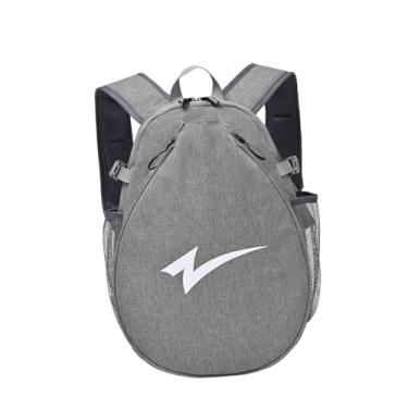 Imagem de UGPLM Bolsa para raquete de tênis com alça de ombro ajustável, bolsa premium de grande capacidade para badminton, mochila para tênis para treino e, Cinza