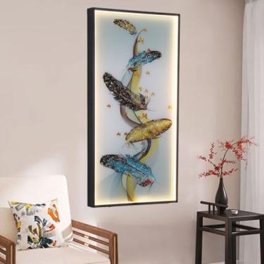 Imagem de Luminária de parede contemporânea para interiores, minimalista e elegante, com efeito mural, ideal para sala de estar, quarto, sala de jantar, escritório, entrada, casa, hotel, corredor e am