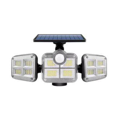 Imagem de Refletor 198leds energia com placa solar sensor de aproximação para iluminação externo jardim varanda (198LED)