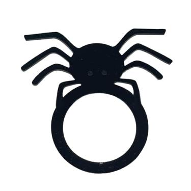 Imagem de Porta-guardanapos de Halloween | Anel de guardanapo de abóbora | Clipes de fivela assustadores utensílios de mesa para mesa de jantar cozinha casa restaurante