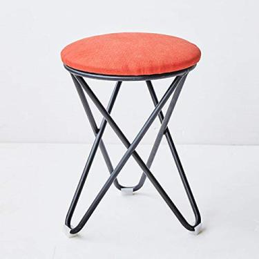 Imagem de Cadeira de jantar para quarto, banqueta de maquiagem moderna, cadeira para sala de estar, banquinho de mesa de jantar, banquinho de sofá, 29 x 39 cm