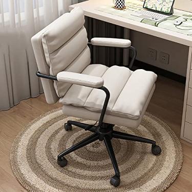 Imagem de Cadeira de escritório, cadeira de jogos, cadeira de computador acolchoada no meio das costas, cadeira ergonômica de escritório em casa, cadeira de tarefas giratória, cadeira executiva ajustável em