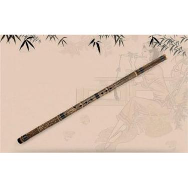Imagem de Flauta de bambu vintage chave G flauta chinesa 8 furos 75 cm instrumento de sopro de madeira vertical (G KEY XIAO)