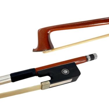 Imagem de ModouString Arco de viola 4/4 madeira do brasil com sapo de ébano decoração de arame de metal natural cabelo de cavalo pérola incrustado leve