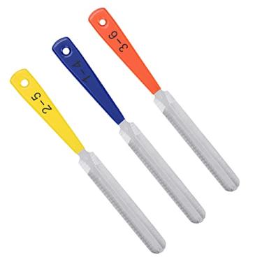 Imagem de Generic Arquivo de Porca de Guitarra Durável Ferramenta de Reparo Eficiente para Guitarristas e Músicos Aço Inoxidável Azul Amarelo Laranja 3 Peças