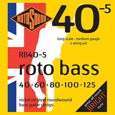 Imagem de Encordoamento Baixo 5 cordas Rotosound - Roto Bass - RB40-5 - .040/.125