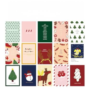Imagem de Pacote com 15 cartões de Natal com envelopes, cartões de Natal engraçados para amigos, família, crianças, casais. (vermelho)