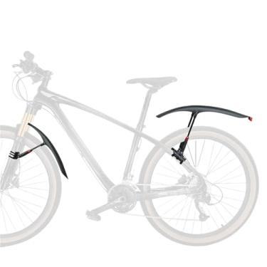 Imagem de Para-lamas universais para bicicletas de estrada/gravel de 29 polegadas, para-lama dianteiro e traseiro com luz traseira ajustável.(MTB Fenders Set)