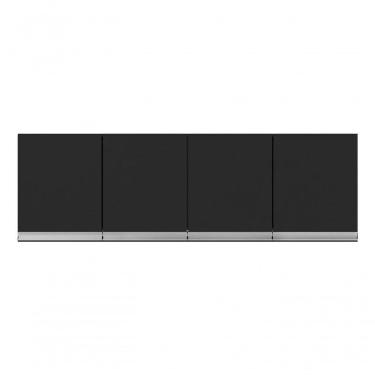 Imagem de Armário Aéreo P/cozinha Andreia 160cm Preto Ajl Móveis Cor Preto