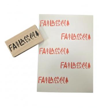 Imagem de Blissful Prints Carimbo de borracha de Natal para artesanato – Carimbo de tinta para fazer cartões, etiquetas de presente, álbuns de recortes e projetos DIY – Selo decorativo sazonal (FA La)