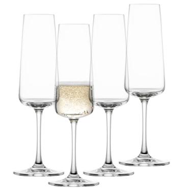 Imagem de Schott Zwiesel Copos de champanhe MioVino (conjunto de 4), copos de cristal Tritan laváveis na lava-louças, feitos na Alemanha (item nº 124052)