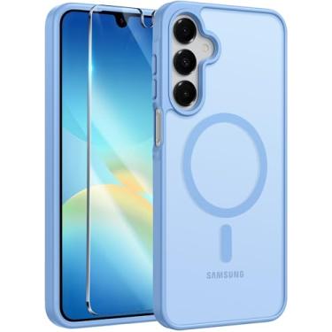 Imagem de FNTCASE Capa de celular para Galaxy A26 5G: Capa de celular magnética fosca translúcida de grau militar com proteção contra quedas - fina, resistente, durável, à prova de choque para capas Samsung A26