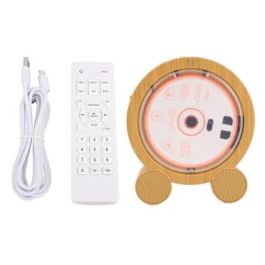 Imagem de Diydeg Leitor de CD Vertical de Mesa, Portátil FM USB AUX Com Tela LED HIFI Alto-falantes Duplos Temporizador 13 Funções para Amantes de Música Em Casa Alunos de Idiomas (Branco)