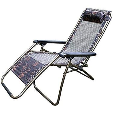 Imagem de YYBOES Espreguiçadeiras leves espreguiçadeiras reclináveis para espreguiçadeiras de jardim ao ar livre cadeira reclinável de jardim espreguiçadeira portátil de balanço cadeira de praia dobrável, pré D