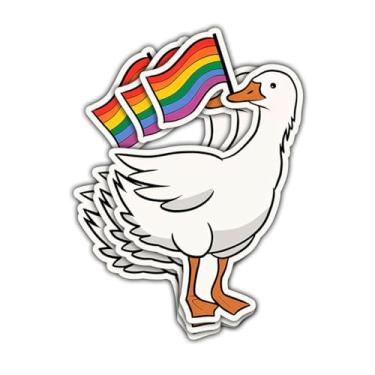Imagem de (3 peças) Adesivo Silly Gay Gose, LGBTQ Pride Lesbian Queer Bissexual, Adesivos Gay Club Silly Goose para Laptop Garrafa de Água Copo Capa de Telefone Chapéu Capacete Presentes 7,6 cm