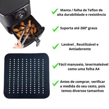 Imagem de Tapete Folha Teflon 26Cm Jumbo Air Fryer 8L Mondial Afn80-Bi - MR