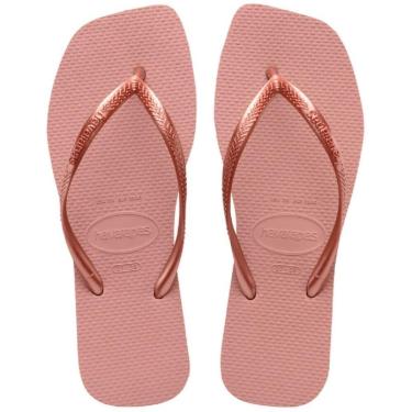 Imagem de Chinelo Havaianas Slim Square Feminino Rose-Feminino