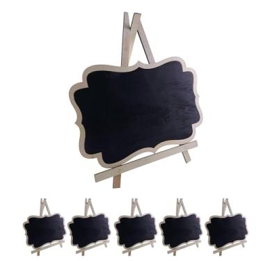 Imagem de Lousa Quadro Negro Decorativa com Cavalete de Madeira Mesa 35x30cm Festas Evento Restaurante Recados (5)