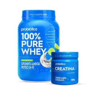 Imagem de Combo Whey 100% Pure 900g e Creatina Pura 100g Probiótica-Unissex