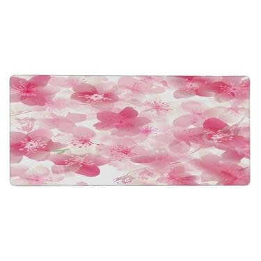 Imagem de Tapete de mouse moderno rosa grande à prova d'água para computador estendido tapete protetor de mesa antiderrapante base de borracha para escritório, computador, teclado, laptop e mesa de casa, mouse