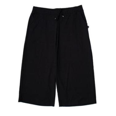 Imagem de Calça Pantacourt Feminina Bruna e Bia Plus Size Canelada Preto-Feminino