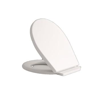 Imagem de Assento Sanitário Oval Universal 3 em 1 com Tampa Almofadado - Click Fácil, Ajuste Versátil para Vasos Sanitários Comuns