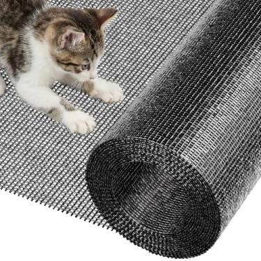 Imagem de Gecork Tela de tela preta para janela, substituição durável de tela de PVC espesso para janelas e portas, bem lignting e fluxo de ar, fácil de cortar e usar, 122 x 259 cm