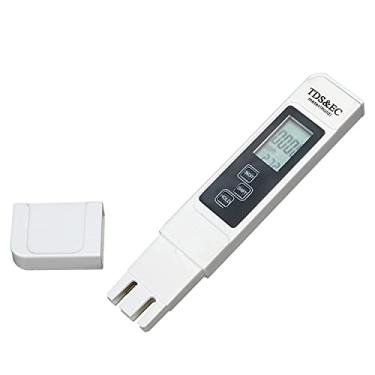 Imagem de Phefop Medidor TDS 3 Em 1, Testador Digital de água, TDS Portátil EC e Medidor de Temperatura 0-9990ppm para água Potável, Aquário, Hidroponia, Piscina, sistemas RO DI