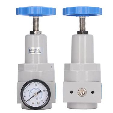 Imagem de Cryfokt Válvula de Controle Durável do Regulador de Pressão do Compressor de Ar para Desempenho Estável, Com Manômetro para Fácil Operação, Material de Aço Inoxidável de Liga de Alumínio, para Uso